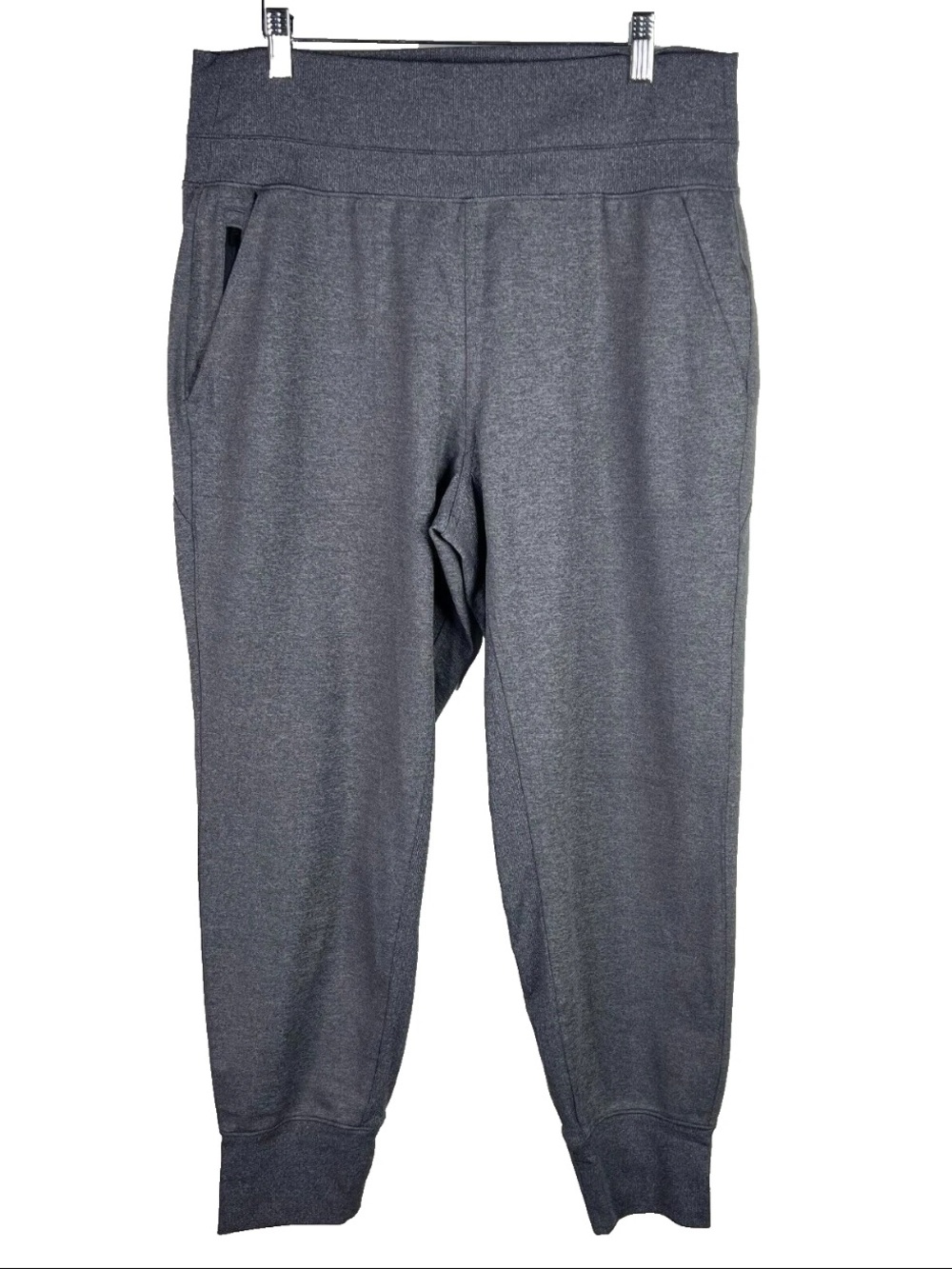 Athleta Women’s Venice Jogger Pants Dark Gray Activewear Zip Pockets EUC Size Lg